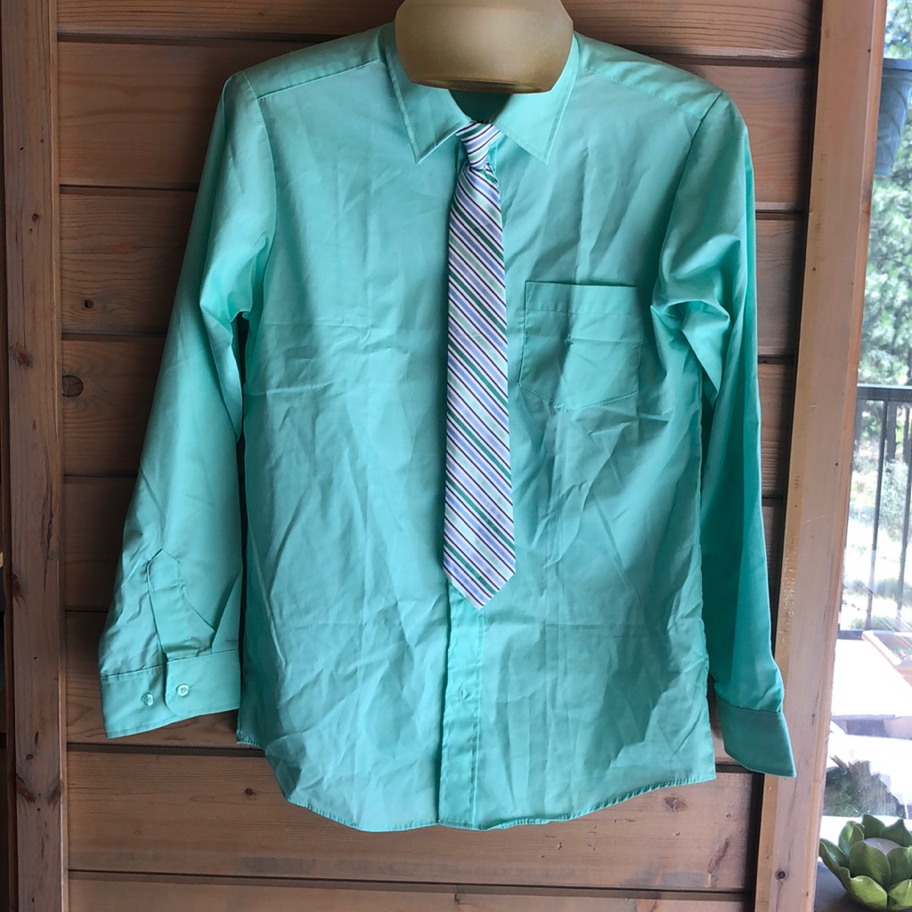 Boys Size 18 Ls Shirt And Tie
